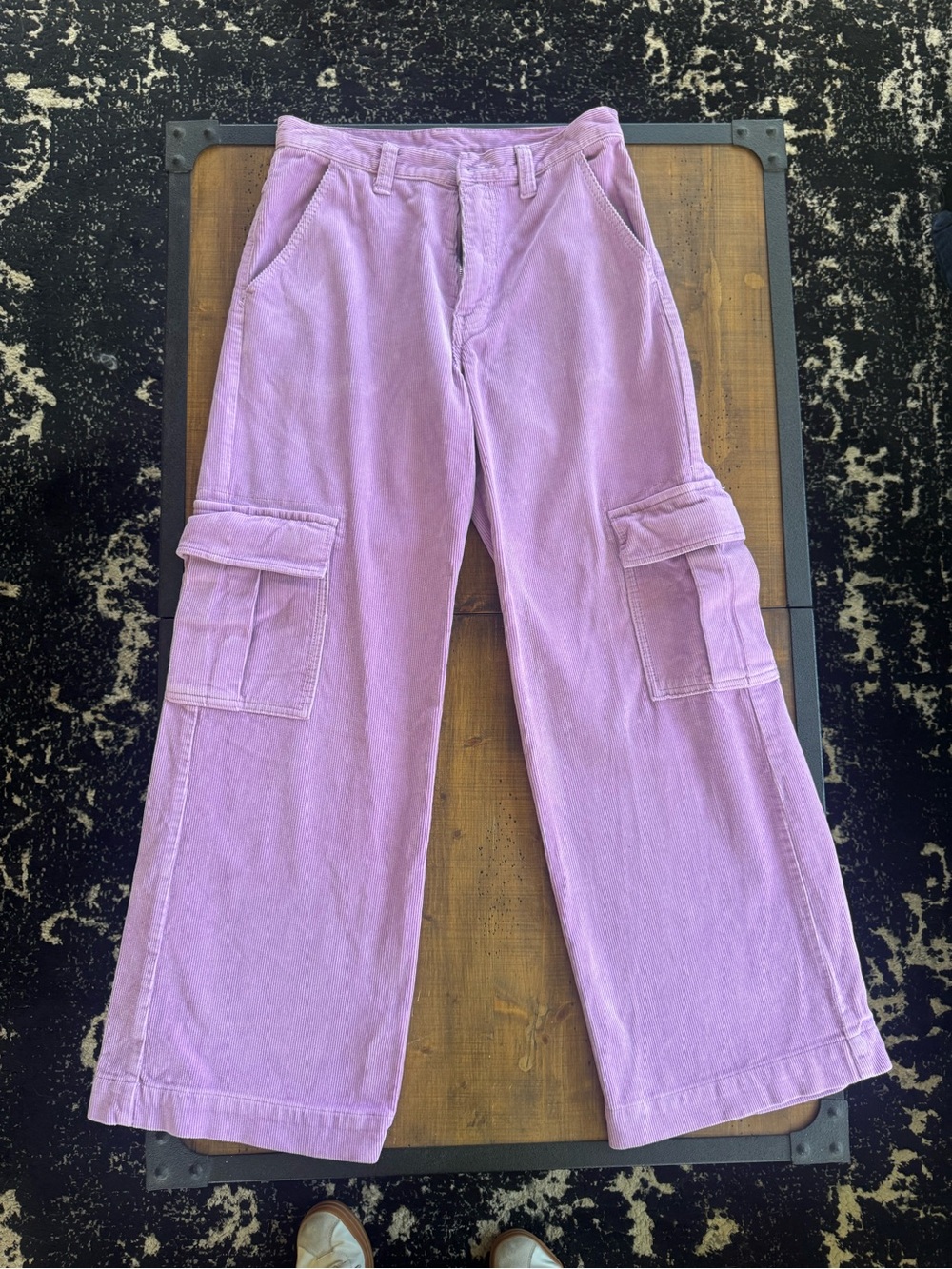 Brandy Melville Lavender Wide Leg Cargo Pants